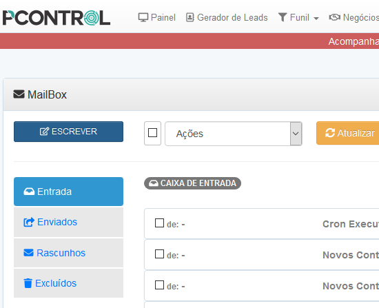 Pcontrol Mailbox: Configuração
